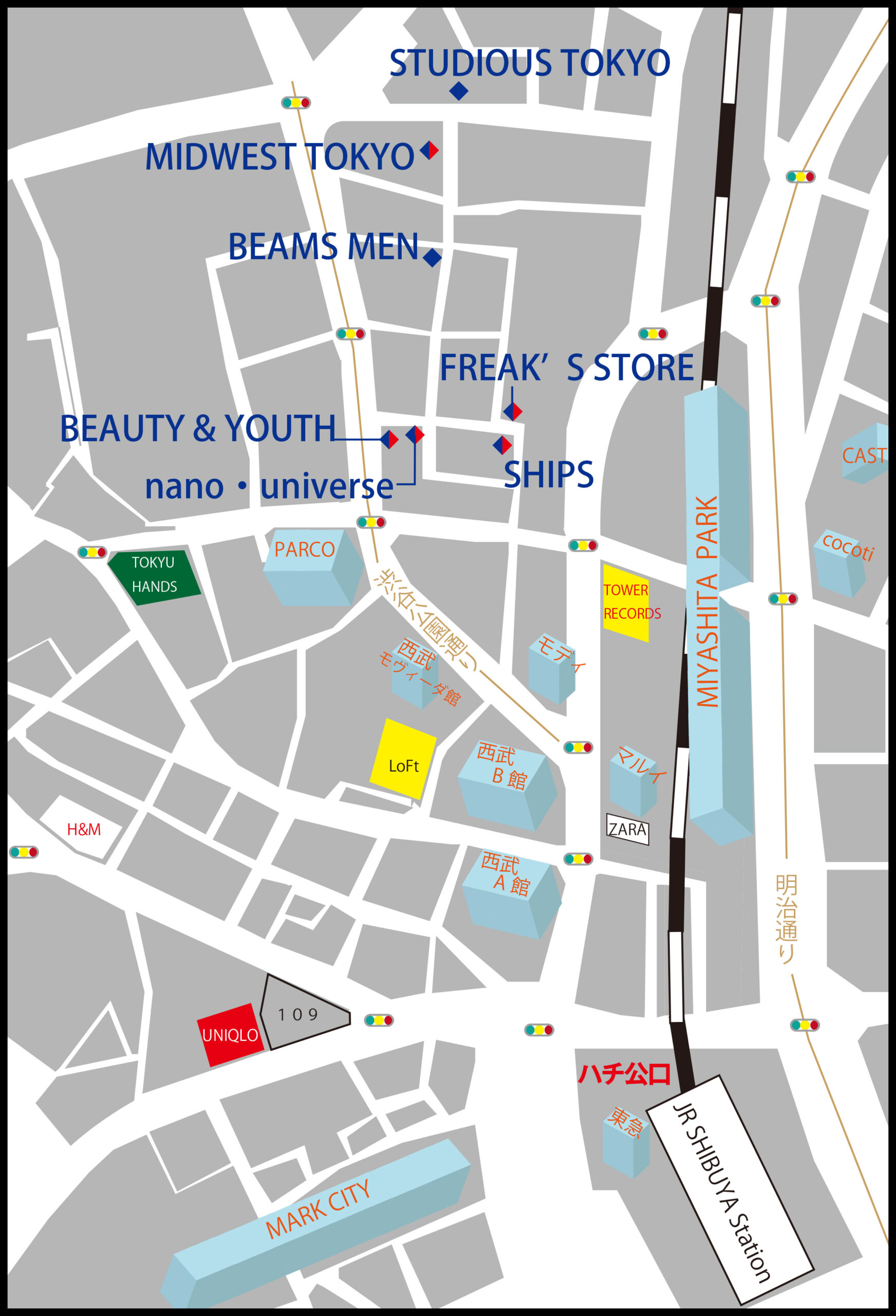 渋谷 神南エリアの知名度抜群なセレクトショップ Map付き Fashion Map Tokyo